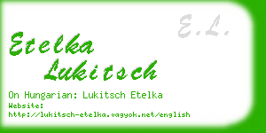 etelka lukitsch business card